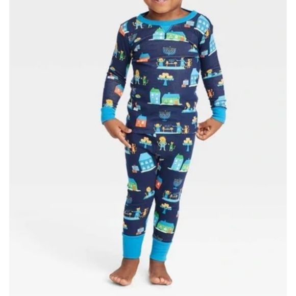 Toddler Hanukkah Blue Lion Pajama - 18 mo For Boy or Girl Toddler - Picture 1 of 5